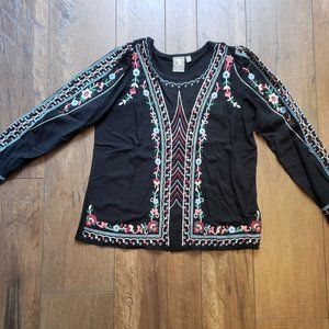 Anthropologie One September Wesley Embroidered Top
